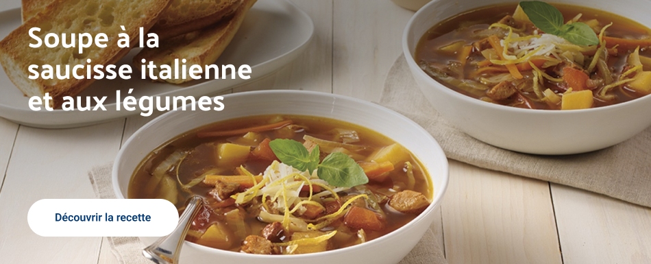 Soupe a la saucisse italienne et aux legumes