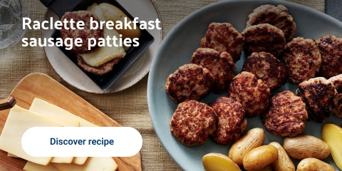 Raclette breakfast sausage patties