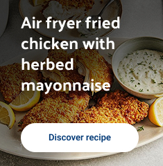 Air fryer fried chicken with herbed mayonnaise